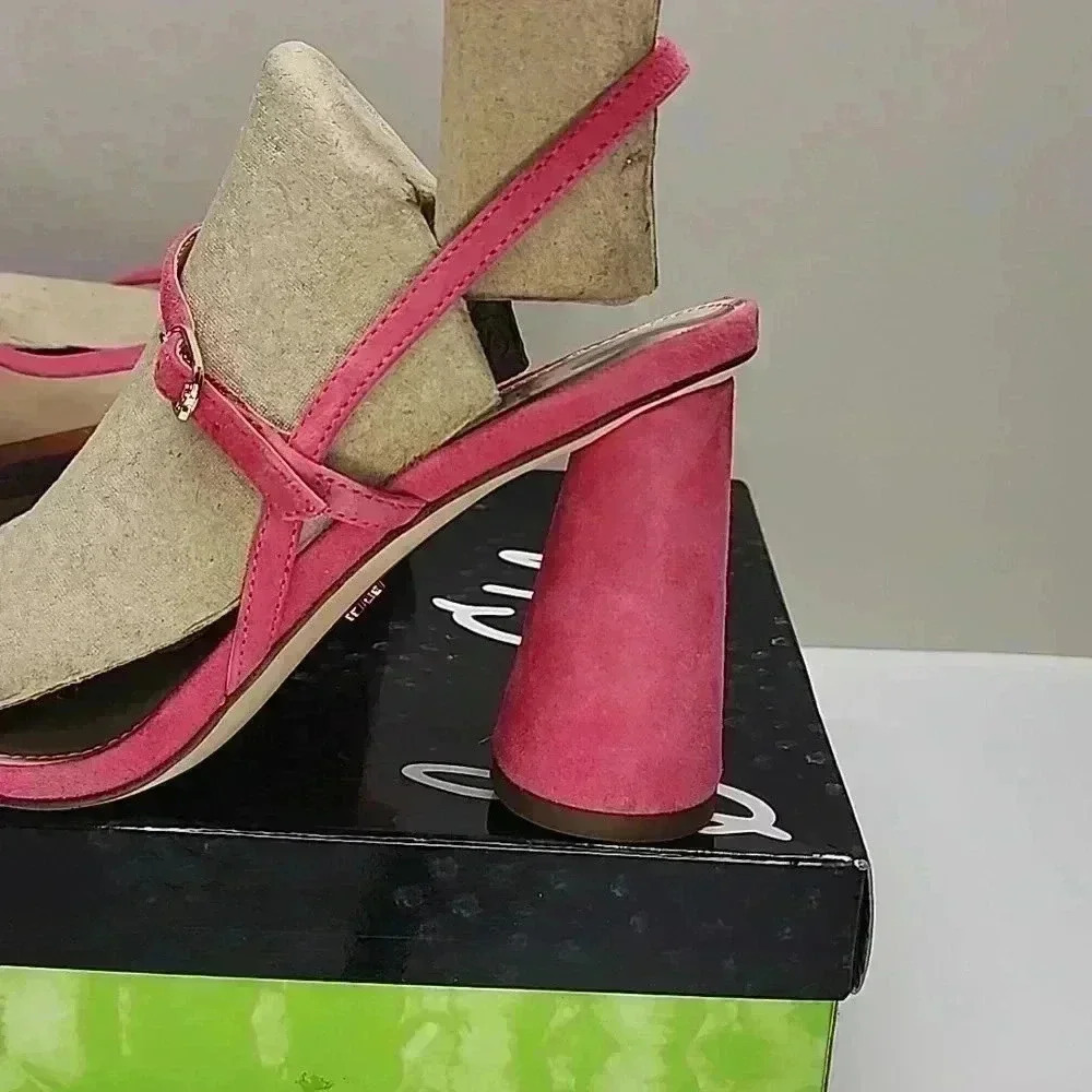 Sam Edelman kit Dahlia pink square toe slingback size 6.5 nwob - Picture 8 of 10